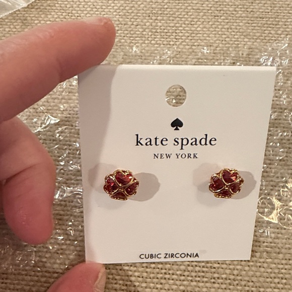 kate spade Ruby Something Sparkly Spade Studs/NWT - Picture 5 of 9